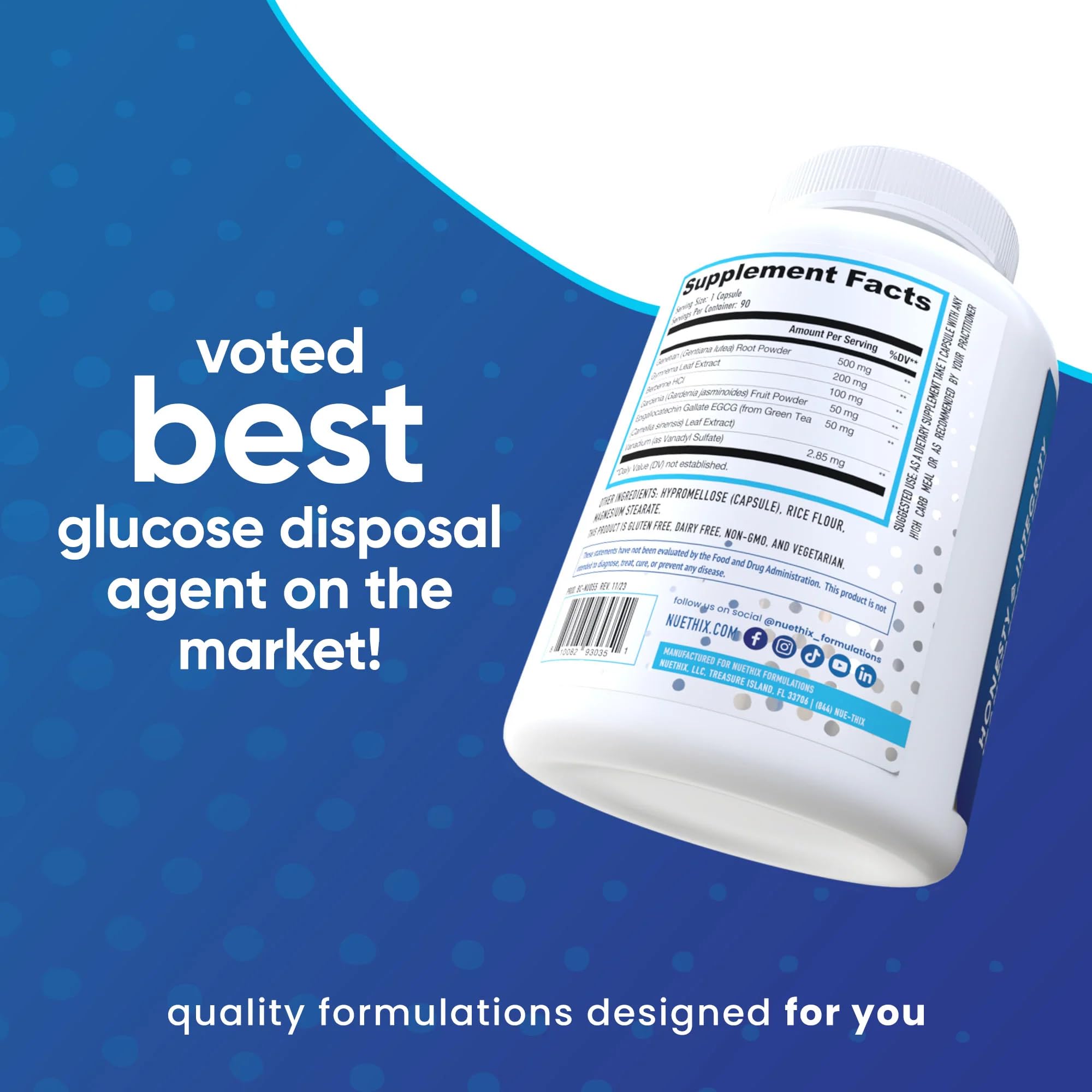 NuEthix Formulations GDA-MAX PRO, cápsula para consumo diario.