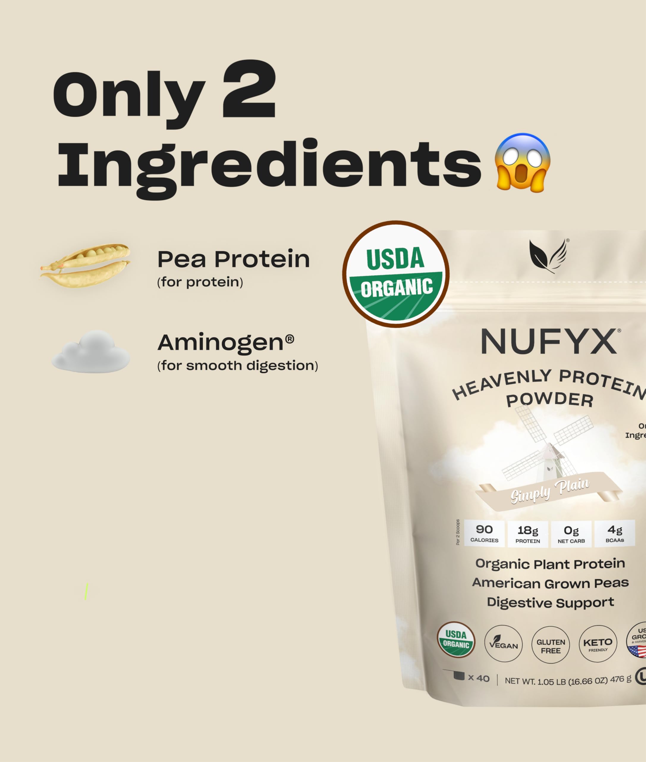NUFYX enzimas digestivas vegetales mejoran la digestión al mezclar batidos.