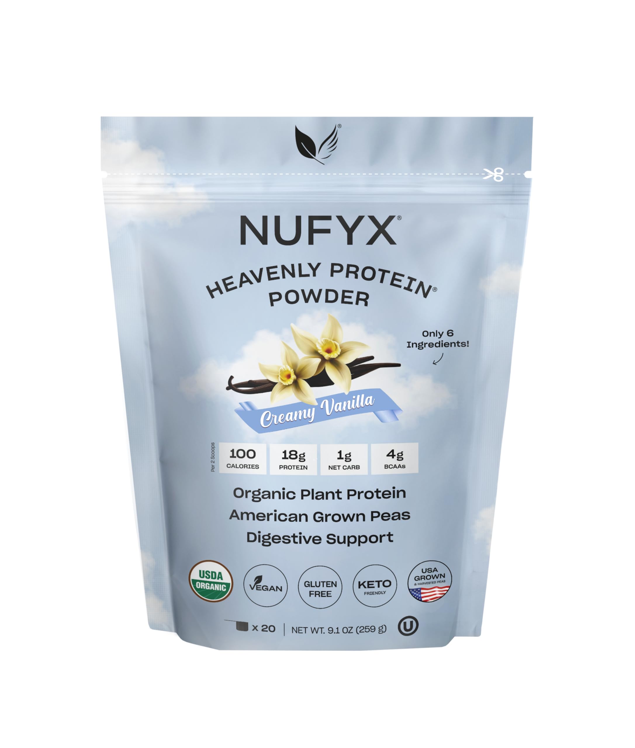 NUFYX Heavenly Protein Powder en bote cremoso para desayunos proteicos y saciedad