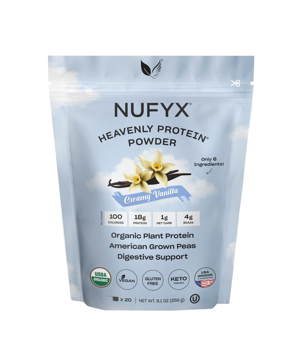 NUFYX Heavenly Protein Powder en bote cremoso para desayunos proteicos y saciedad
