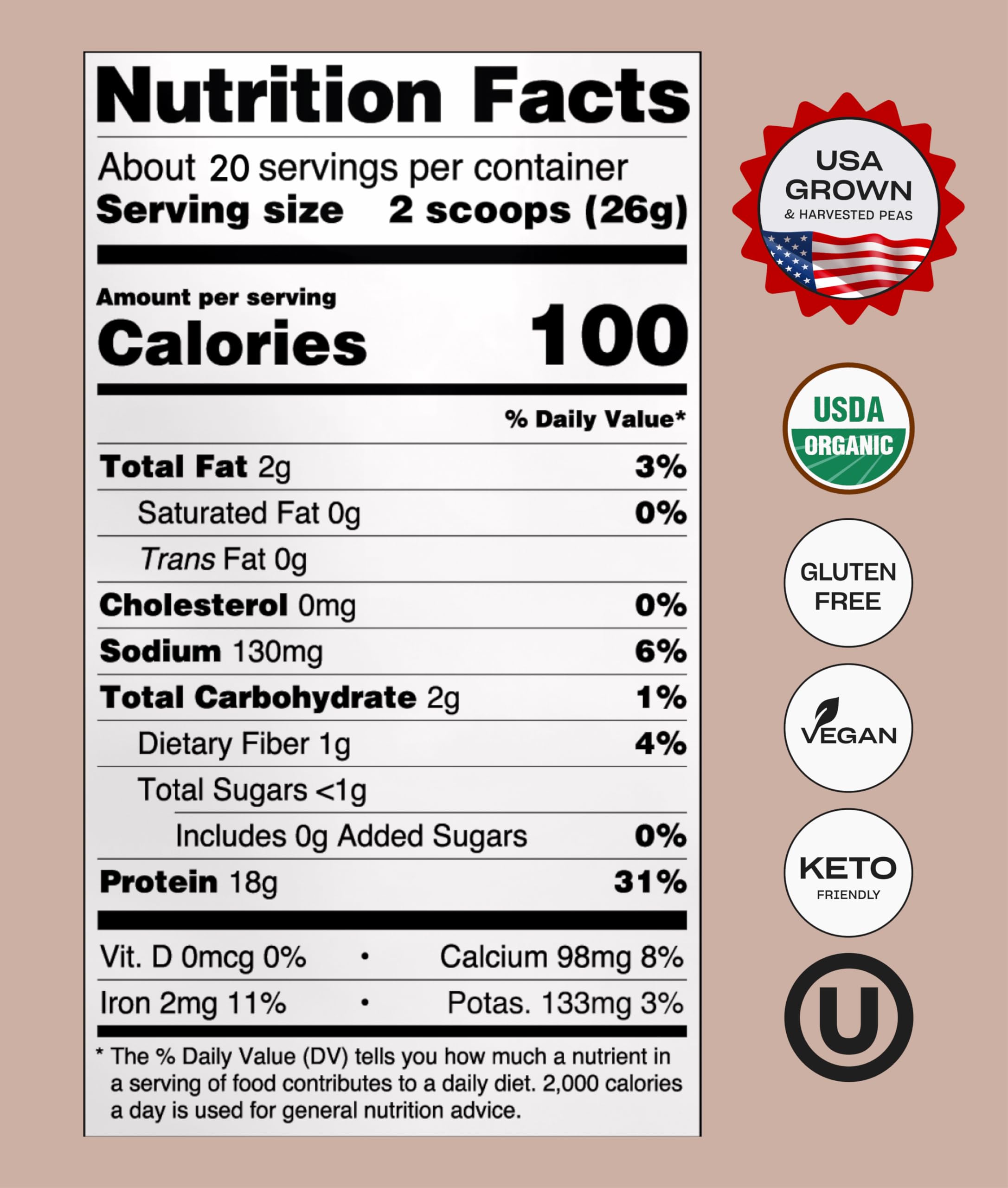 NUFYX Ingredientes Orgánicos USA: proteína vegetal de origen local