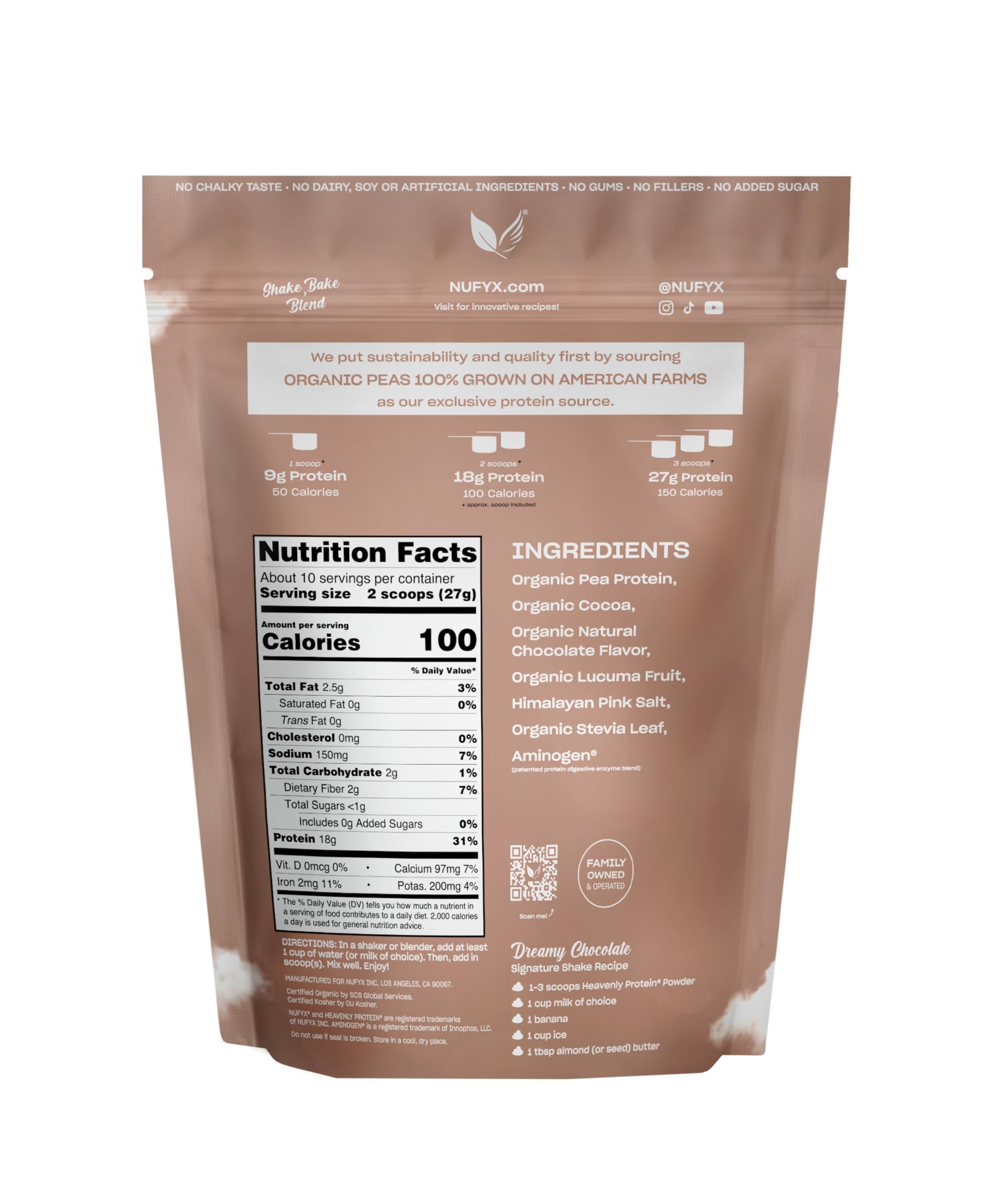 NUFYX Proteína Celestial Batido Cremoso con leche para recargar energía