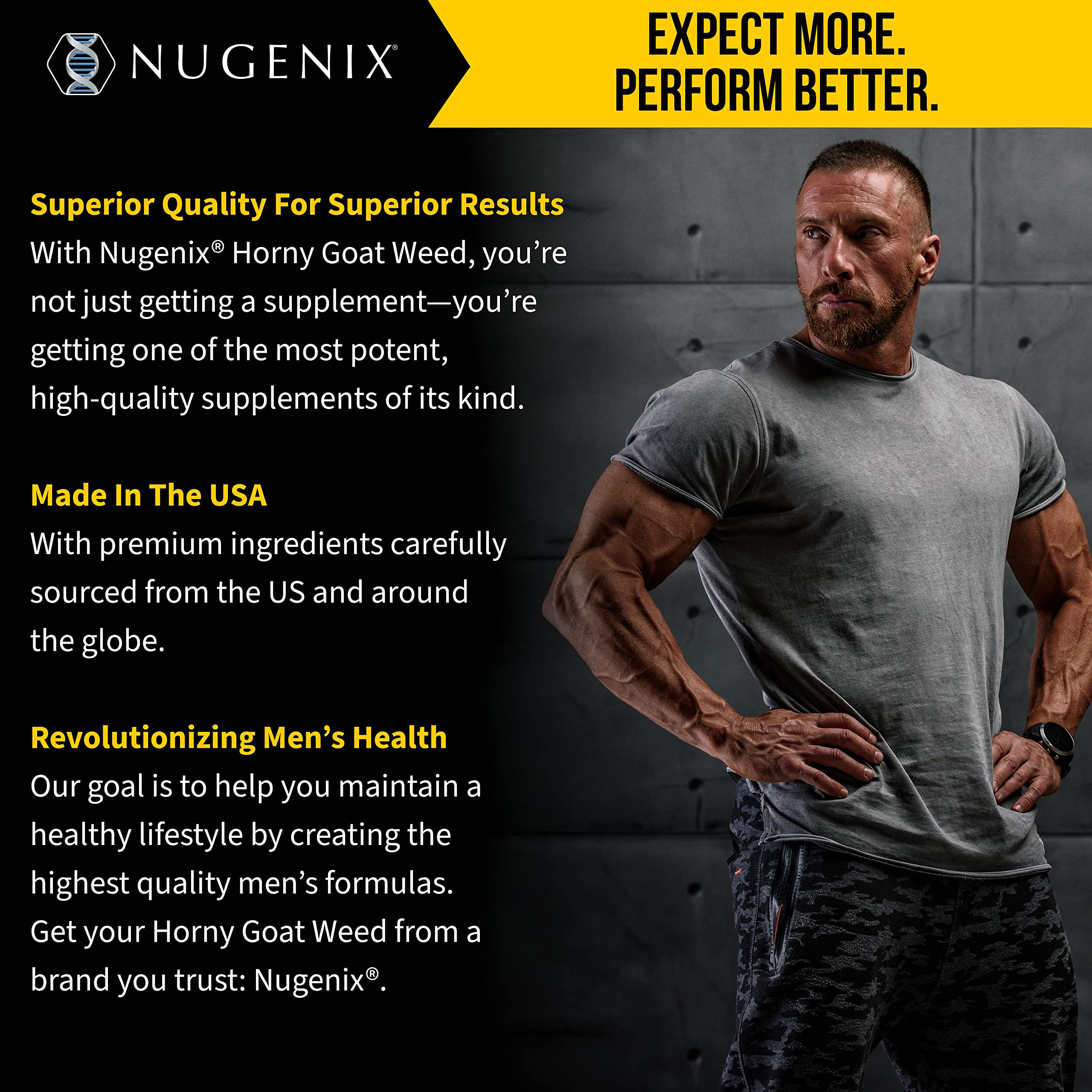 Nugenix Esenciales Epimedium uso diario, cápsulas para experiencia de bienestar sostenido