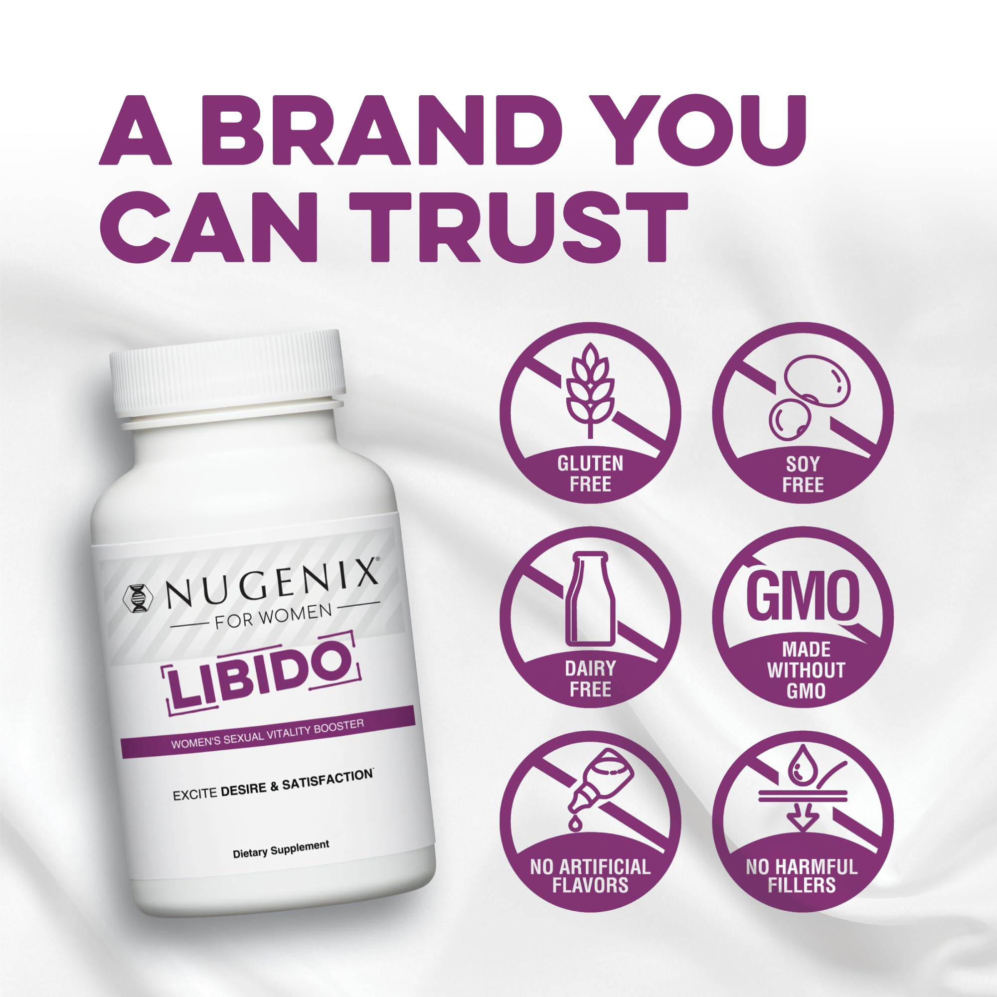 Nugenix Mujeres estilo de vida con producto para apoyar la intimidad cotidiana.