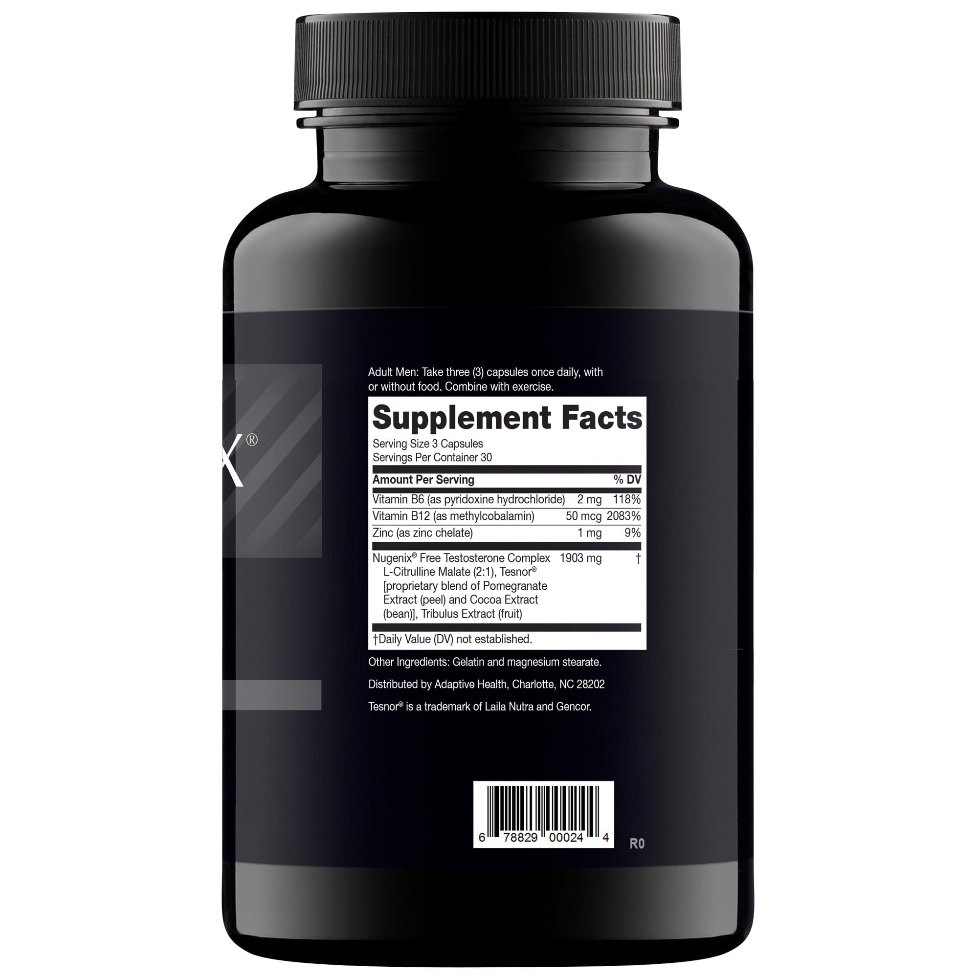 Nugenix T Booster, ingredientes clave resaltados para confianza en la fórmula.