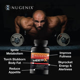 Etiqueta frontal de Nugenix Thermo-X con dosis y beneficios clave