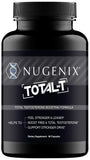 Nugenix Total-T botella frente: presentación clara para apoyar energía diaria