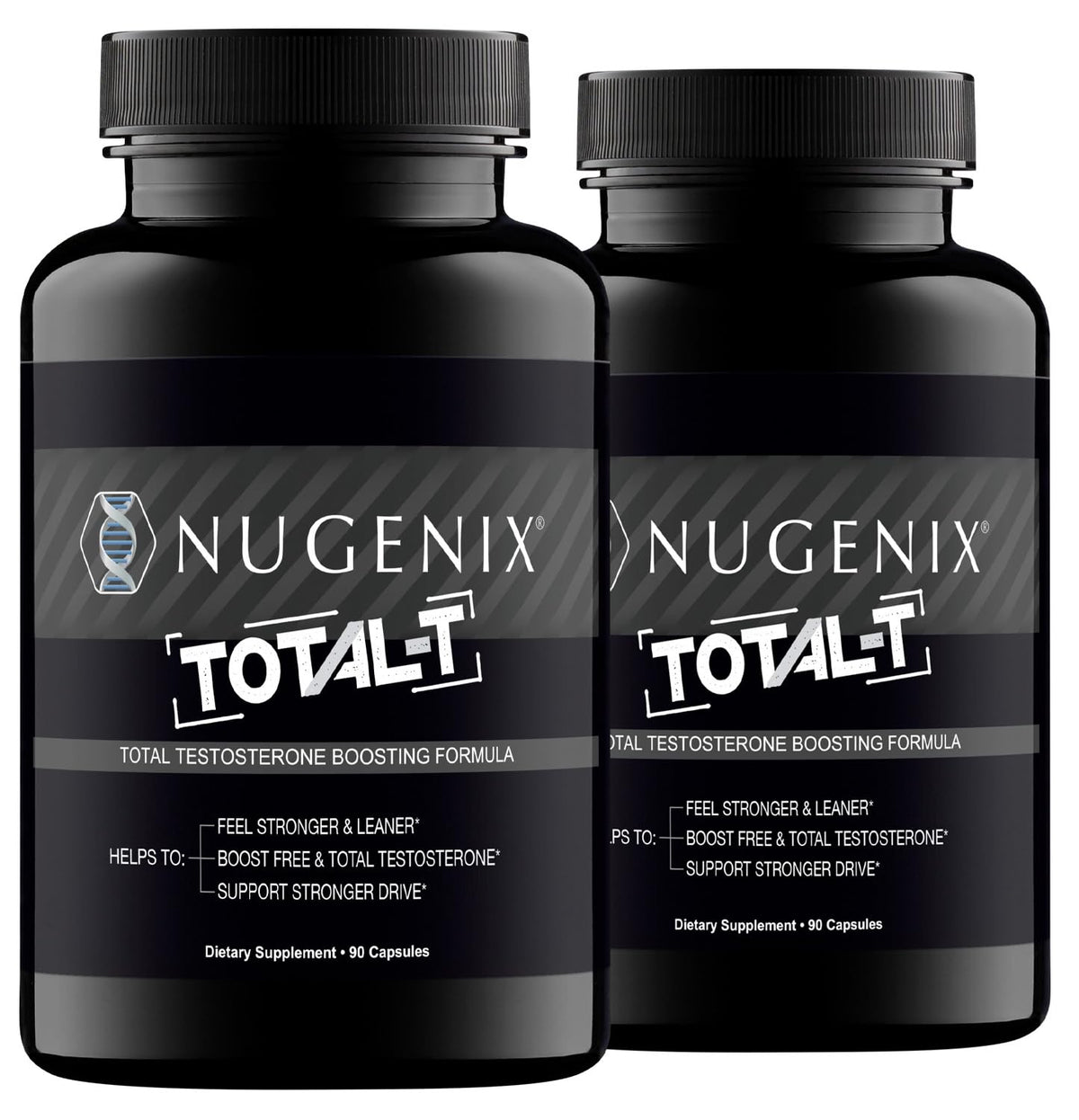Nugenix Total-T empaque y caja, presentación clara para iniciar el uso.