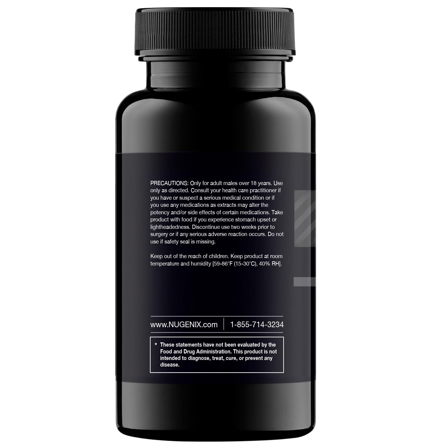Nugenix Total-T envase con fabricación en EE UU y normas de calidad.