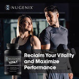 Nugenix Total-T ingredientes clave, destaca Tesnor elevATP y borón para rendimiento.