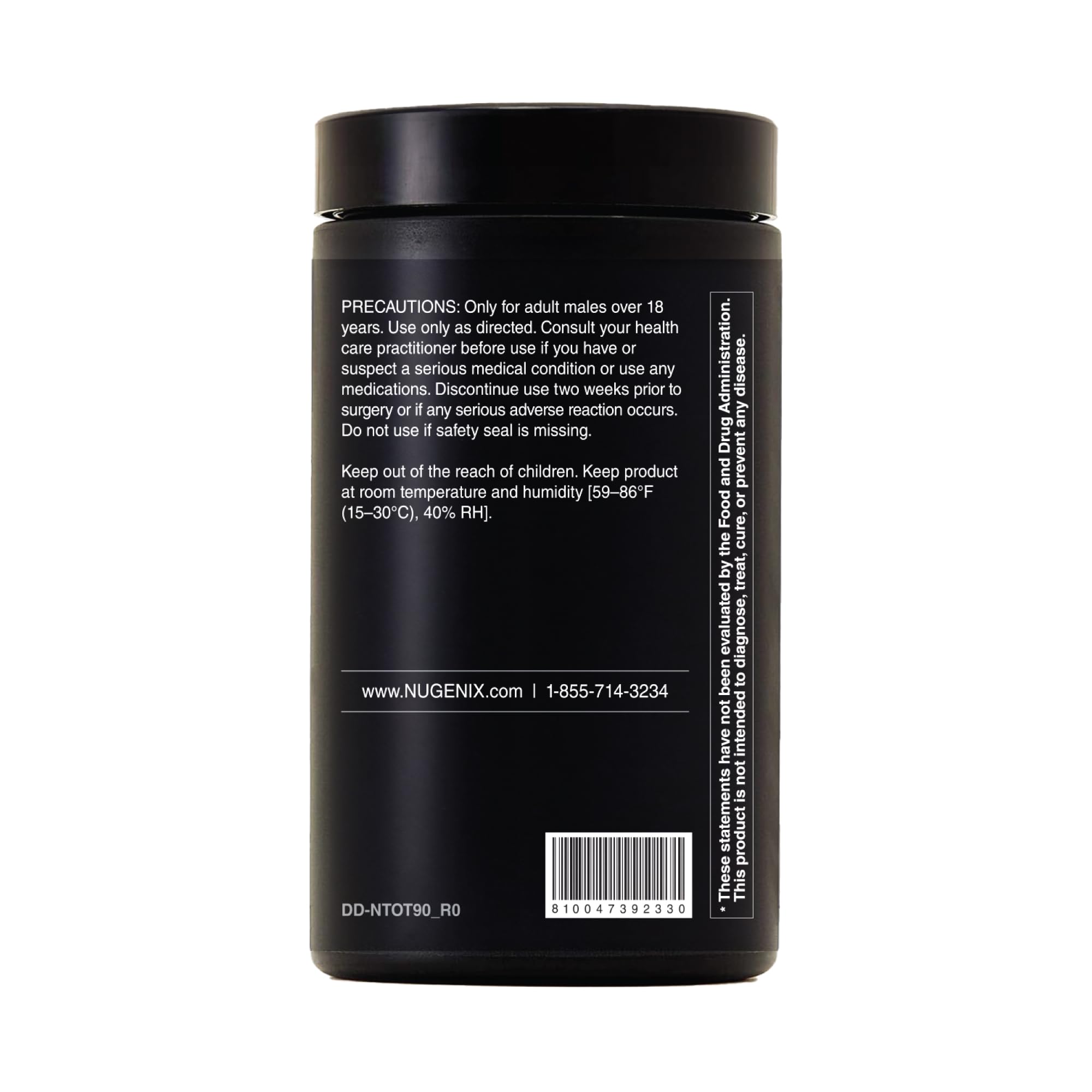 Nugenix Total-T2 empaque en estante con marca visible