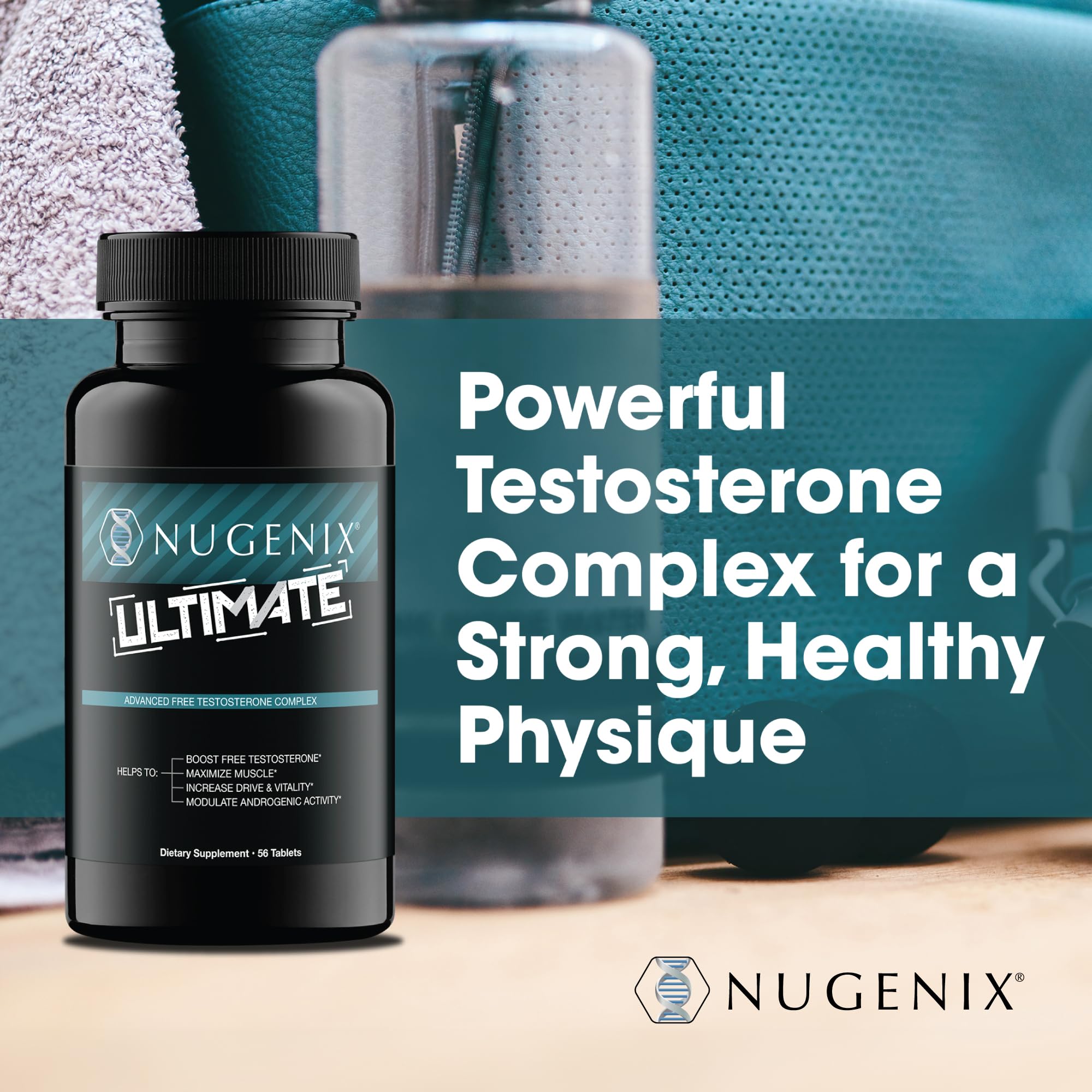Nugenix Ultimate: diseño y empaque modernos y legibles