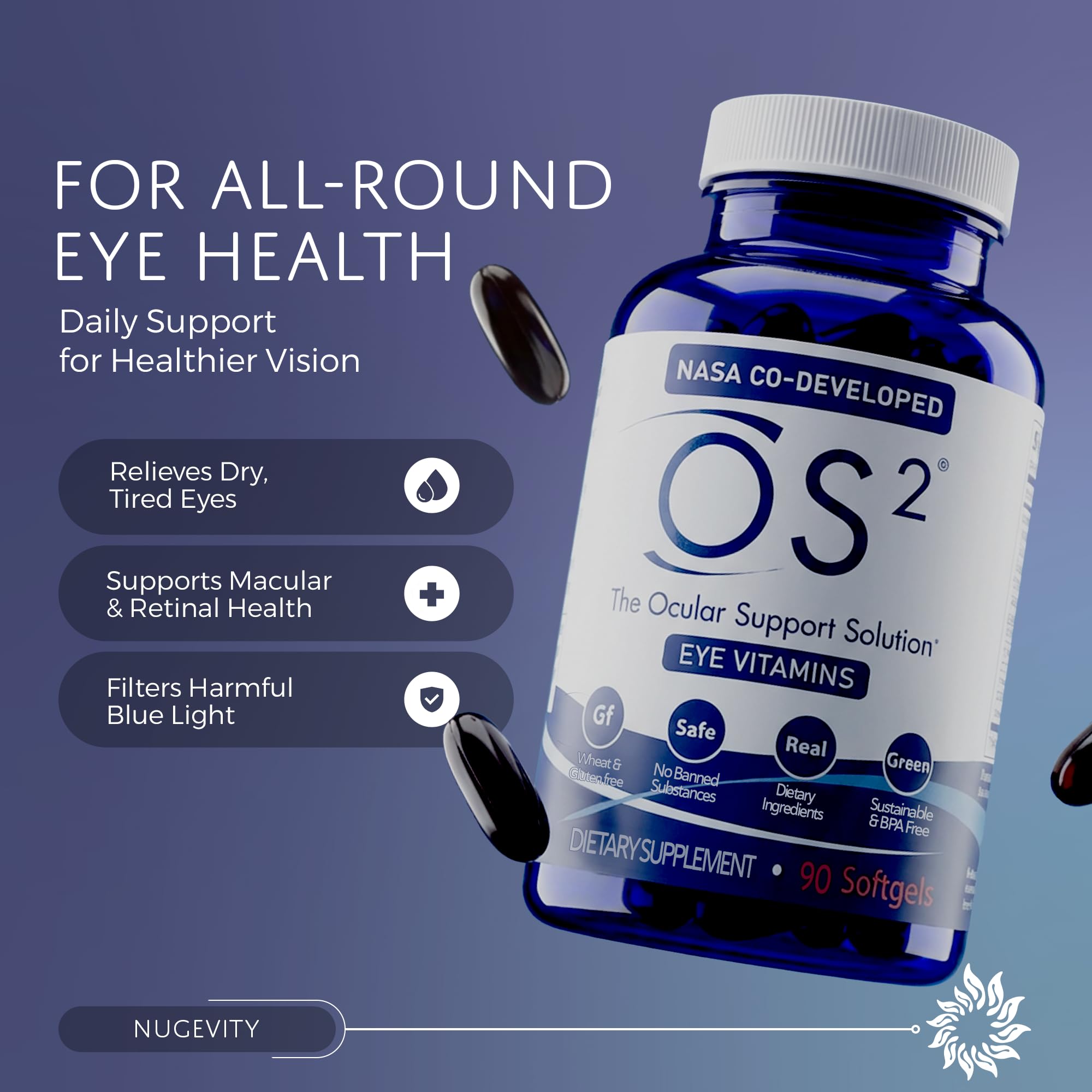 Nugevity OS2 dosis diaria para salud visual y comodidad