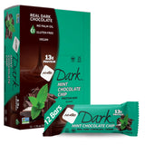 Barra NuGo Dark Chocolate Mint envuelta, snack práctico para llevar y disfrutar en cualquier momento