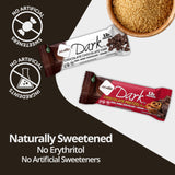 Etiqueta sin gluten de NuGo Dark Chocolate Mint Bar, opción segura para celíacos