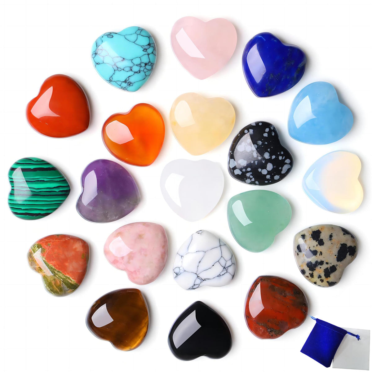 NUKAYAI Corazón de cristal cuarzo rosa, ideal para ritual de calma diaria