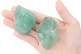 NUKAYAI fluorita verde cruda, pieza 2 para colección y meditaciones calmantes.