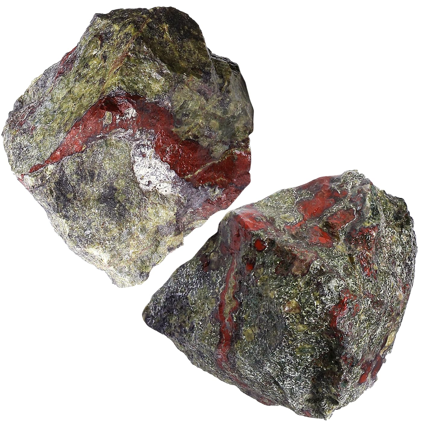 NUKAYAI Piedra Dragonblood, cristal en bruto para decoración elegante.