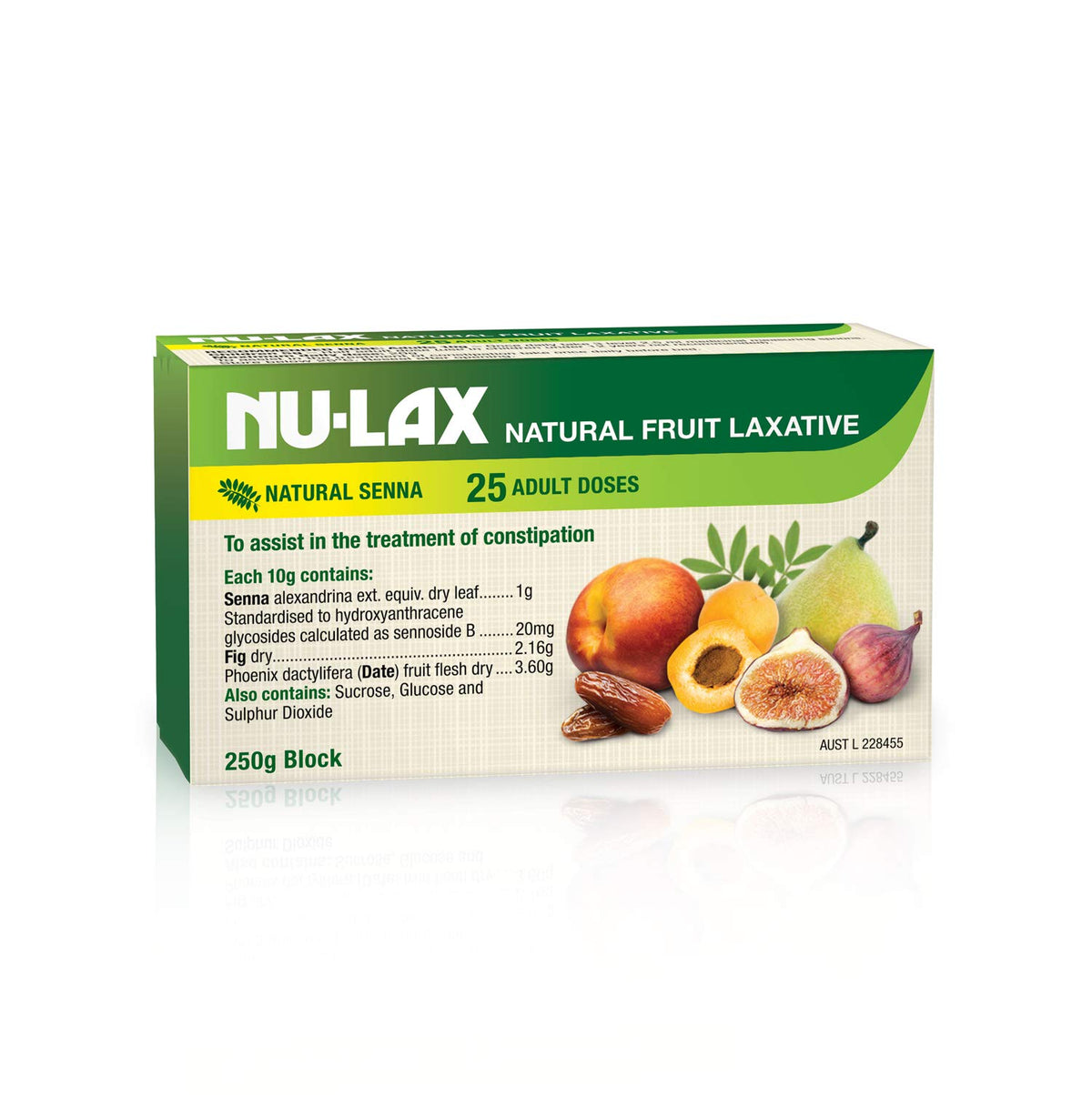 Nulax Bloque Frutas Laxante: frasco 250 g para regularidad suave.