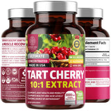 N1N extracto de cereza tart en botella para bienestar diario.