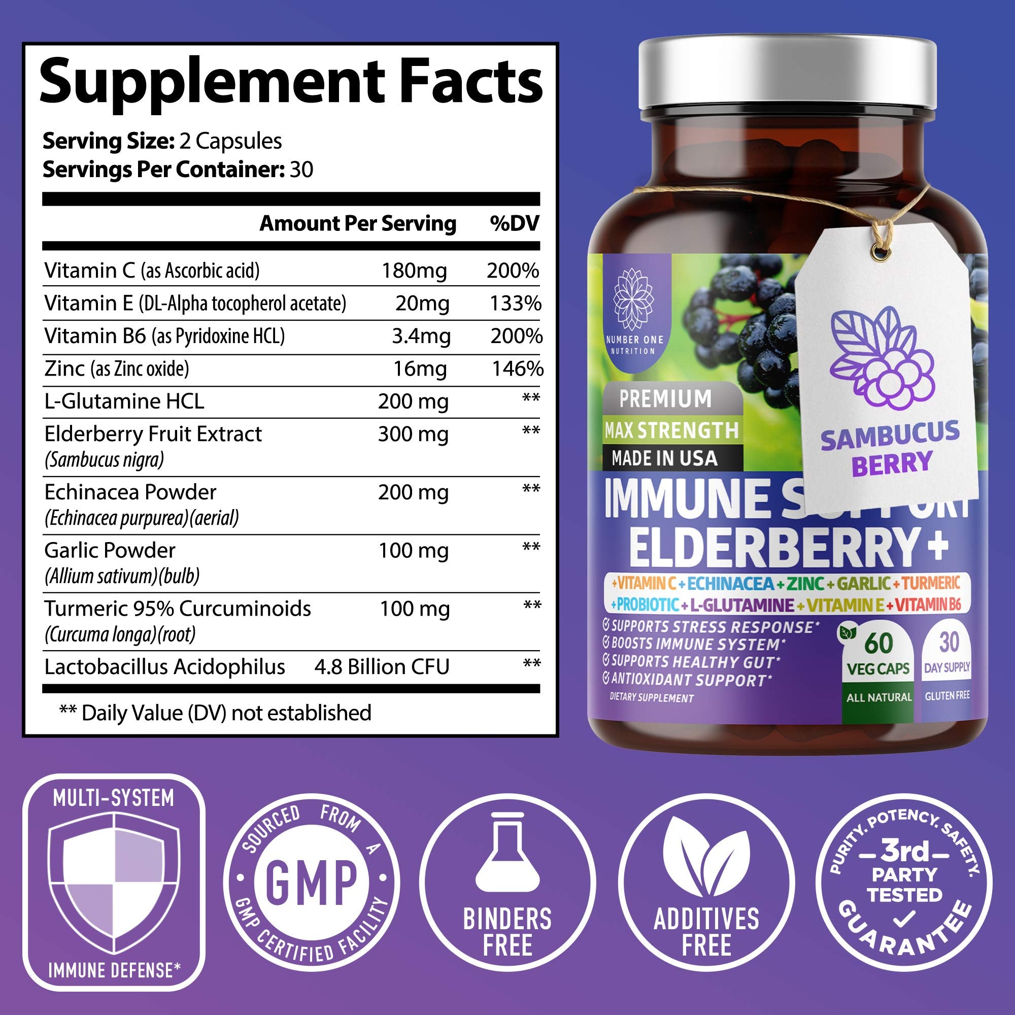Number One Nutrition N1N Premium cápsulas veganas fáciles de tomar
