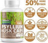 Number One Nutrition N1N cápsulas de psilio, toma diaria para apoyo digestivo