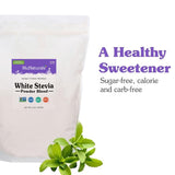 NuNaturals polvo blanco de stevia disuelve rápido en bebidas calientes
