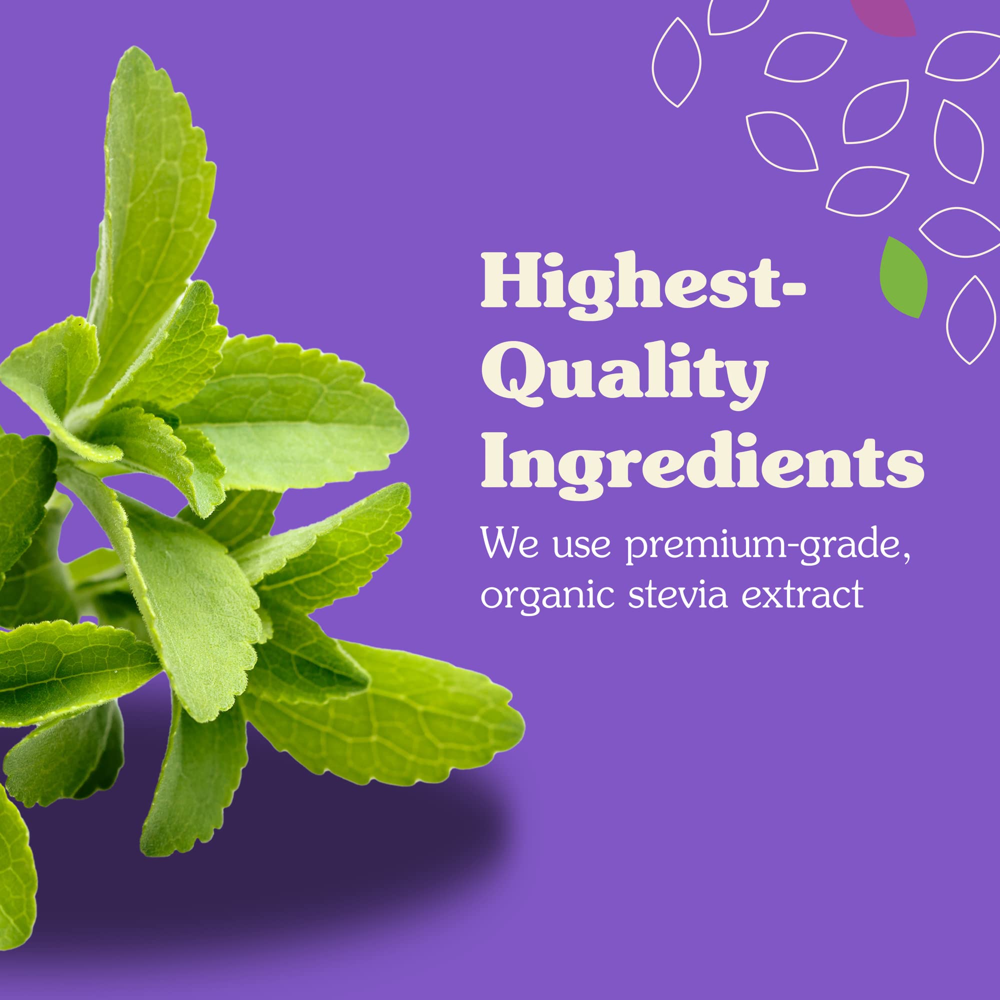NuNaturals polvo blanco de stevia en cereal para endulzar sin azúcar