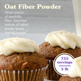 NuNaturals fibra de avena polvo para panqueques ligeros y esponjosos.