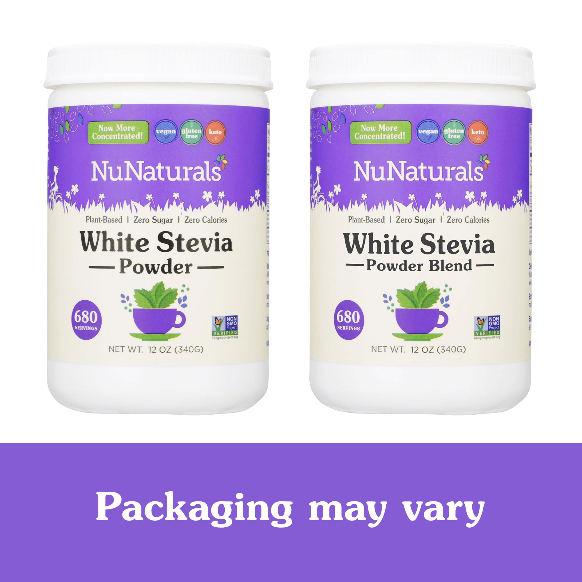 NuNaturals Stevia en polvo, se mezcla fácilmente en cereal