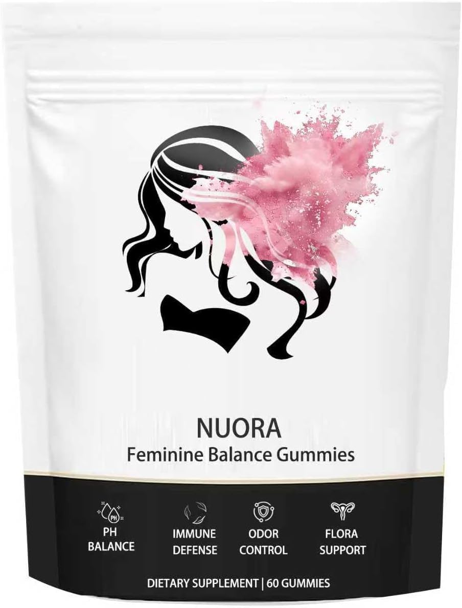 Nuora gomitas equilibrio femenino en botella: apoyo diario para bienestar general.