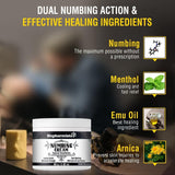 Nupharmisto crema anestésica, envase compacto para uso práctico.