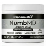 Nupharmisto crema anestésica en pote, alivio prolongado para la piel.