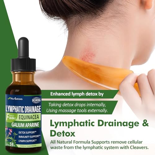 Aplicación de drops Nurbetoxa para apoyar drenaje linfático en casa.