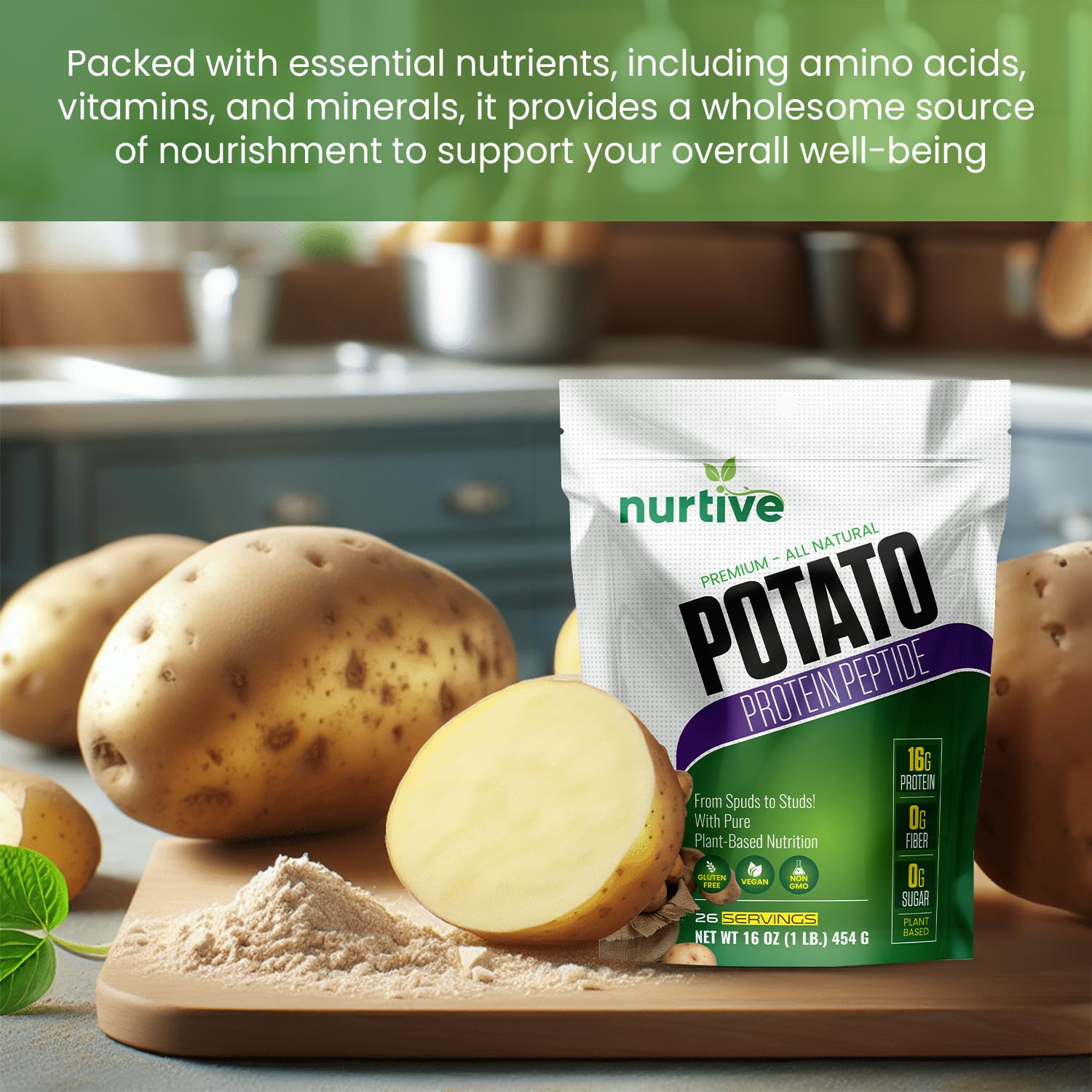 NURTIVE batido con proteína de patata, textura suave y neutra