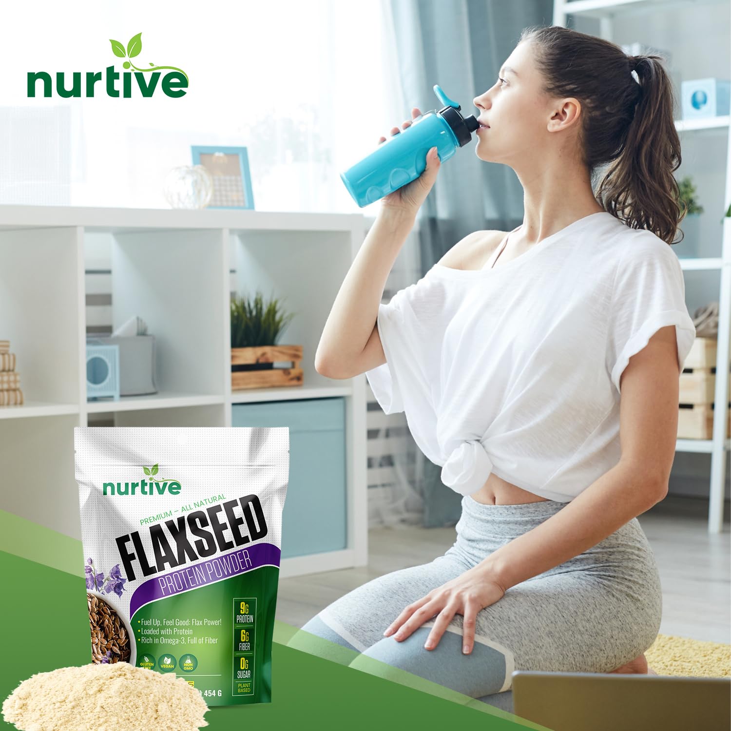 NURTIVE recetas con proteína de linaza para hornear