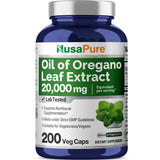 NusaPure aceite de oregano en botella, aroma natural para uso diario.