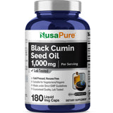 NusaPure Aceite de Semilla Negra prensado en frío, para uso diario.