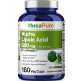 NusaPure Alfa Lipoico 600 mg, cápsulas en frasco para uso diario