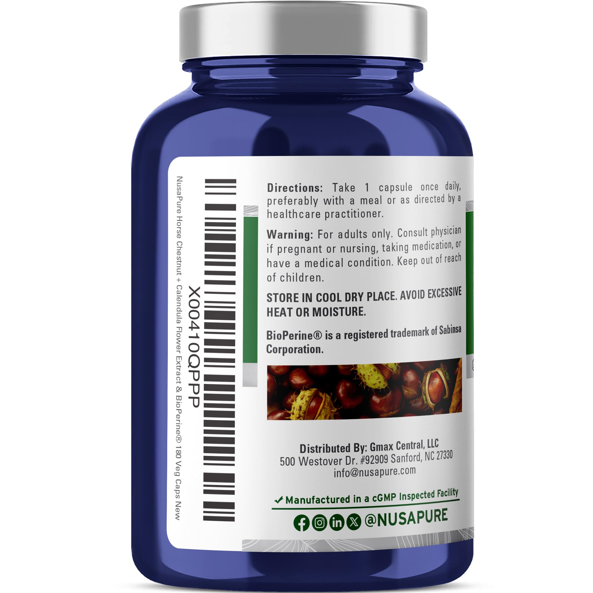 NusaPure BioPerine y caléndula, ingredientes para absorción