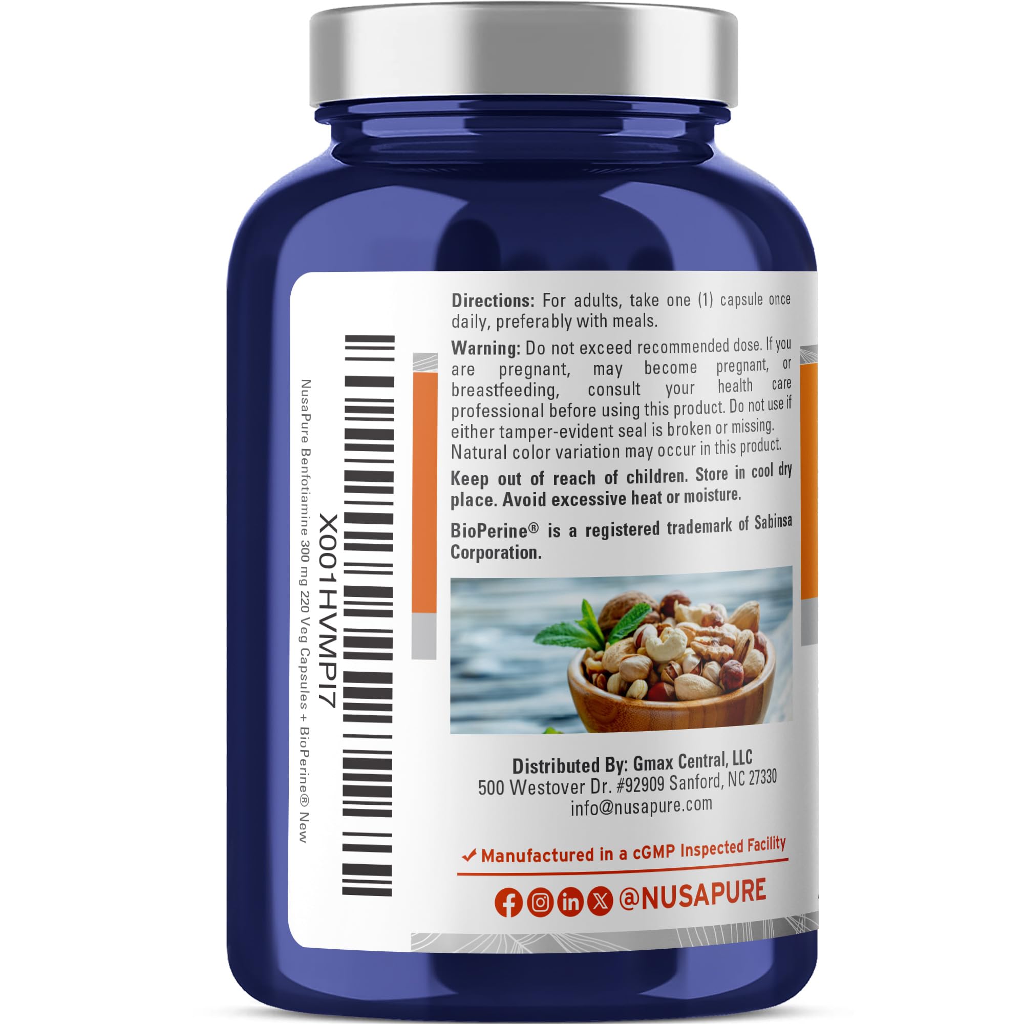 NusaPure Bioperine mejora la absorción en cada dosis.
