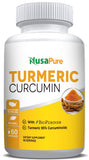 NusaPure cápsulas de curcuma 600 mg en bote para uso diario