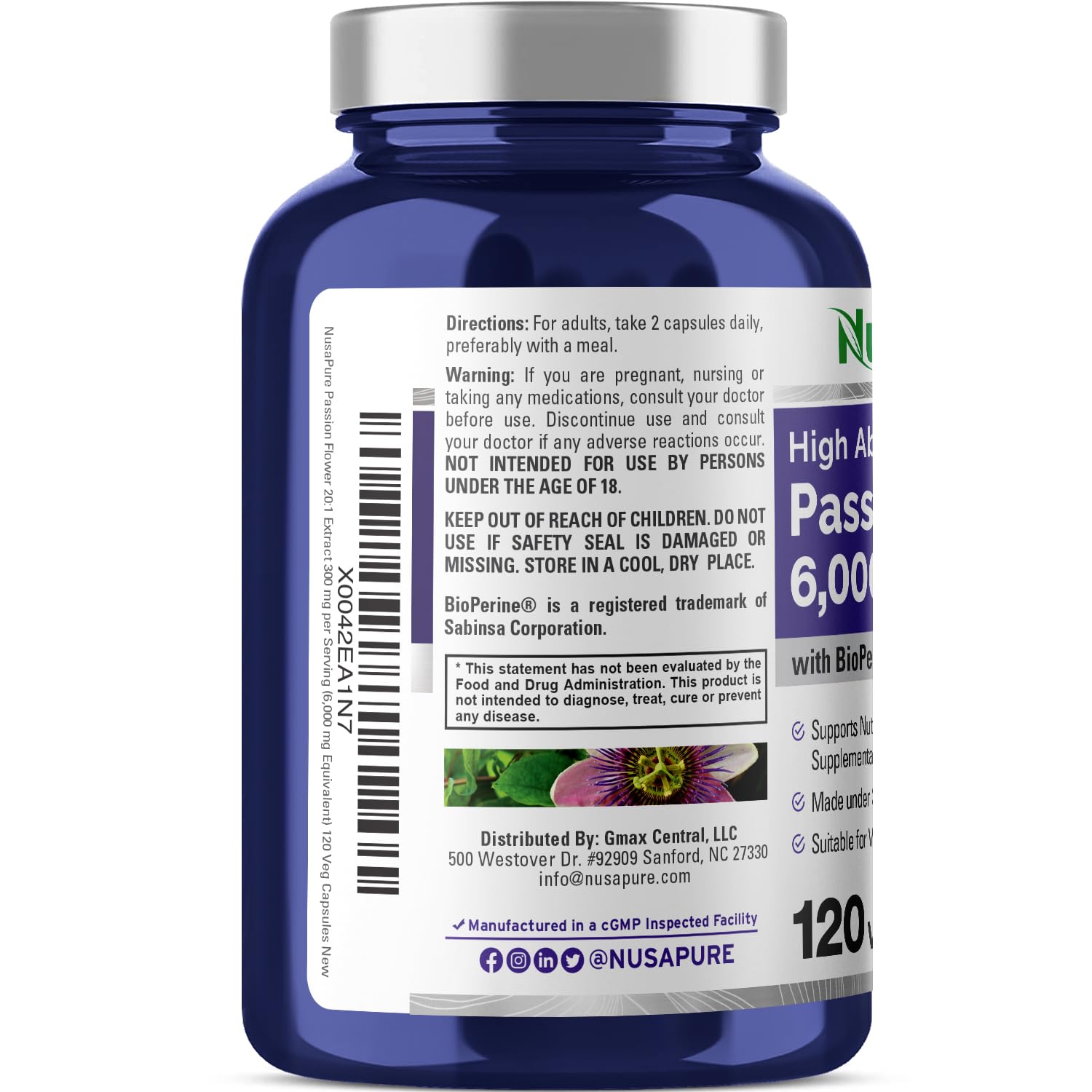 NusaPure cápsulas vegetales sin transgénicos para bienestar diario