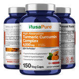Cápsulas vegetales de NusaPure Curcumina para dieta sin gluten