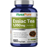 NusaPure Essiac Tea en botella frontal, ideal para la rutina diaria.
