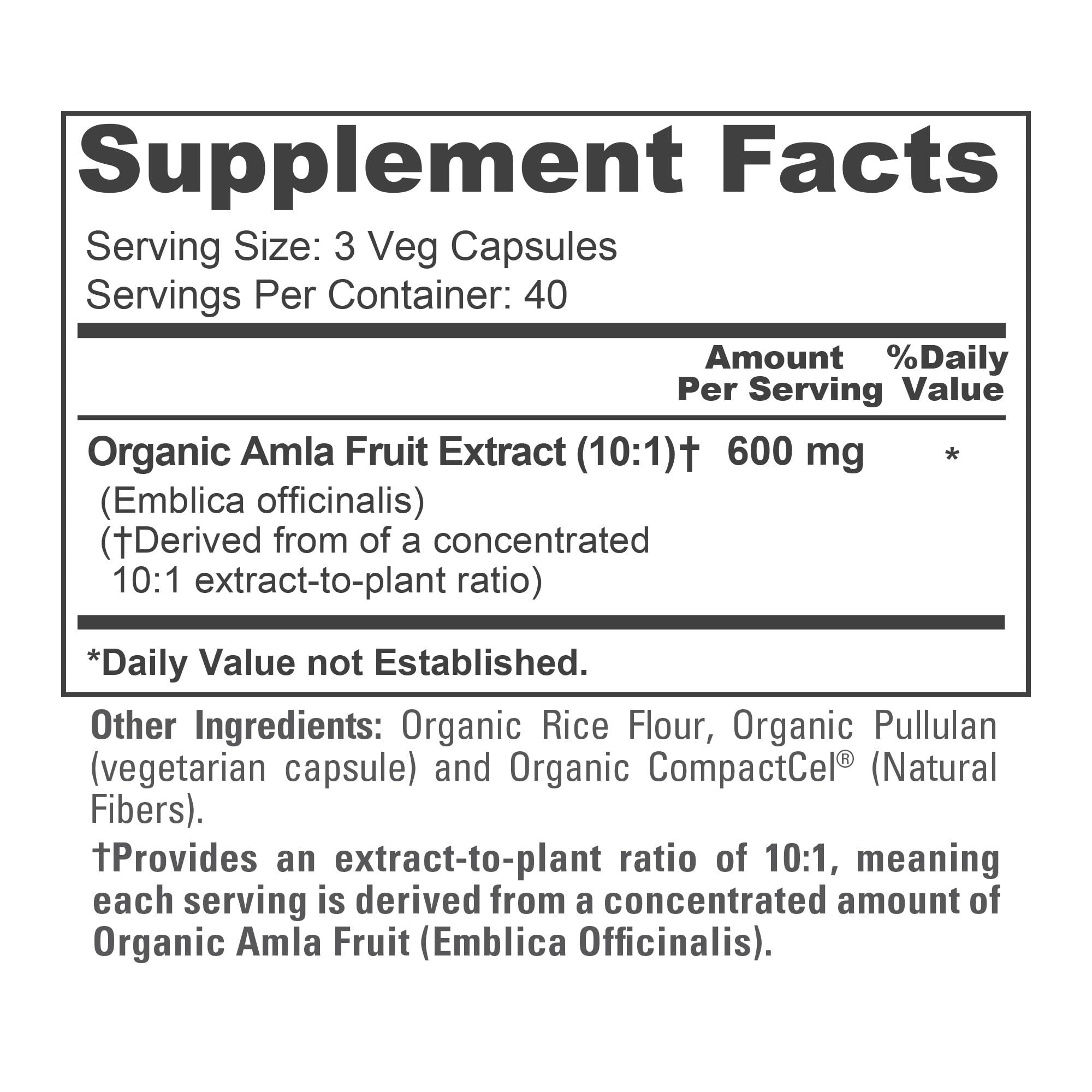 NusaPure extracto 10 a 1 amla para concentrar nutrientes