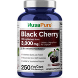 NusaPure Extracto de Cereza Negra 20:1, cápsulas para bienestar diario