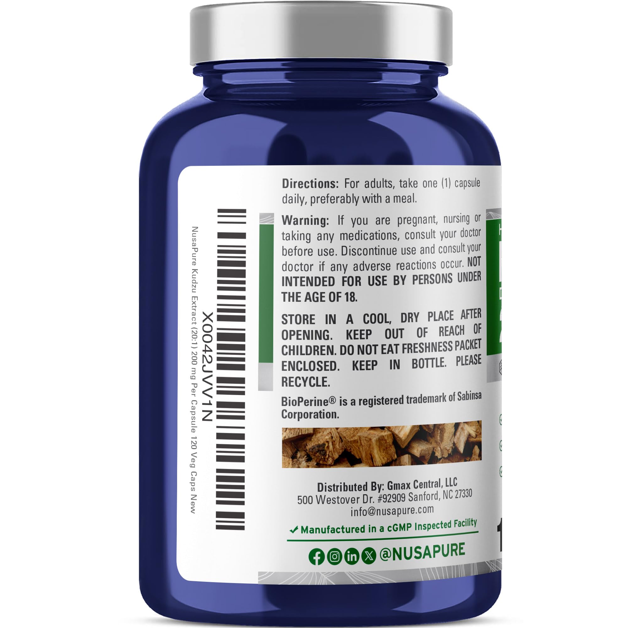 Extracto de raíz Kudzu en polvo de NusaPure para uso cómodo