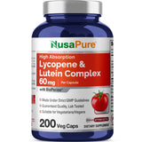 NusaPure Licopeno y Luteína en cápsulas 60 mg, formato vegano para uso diario