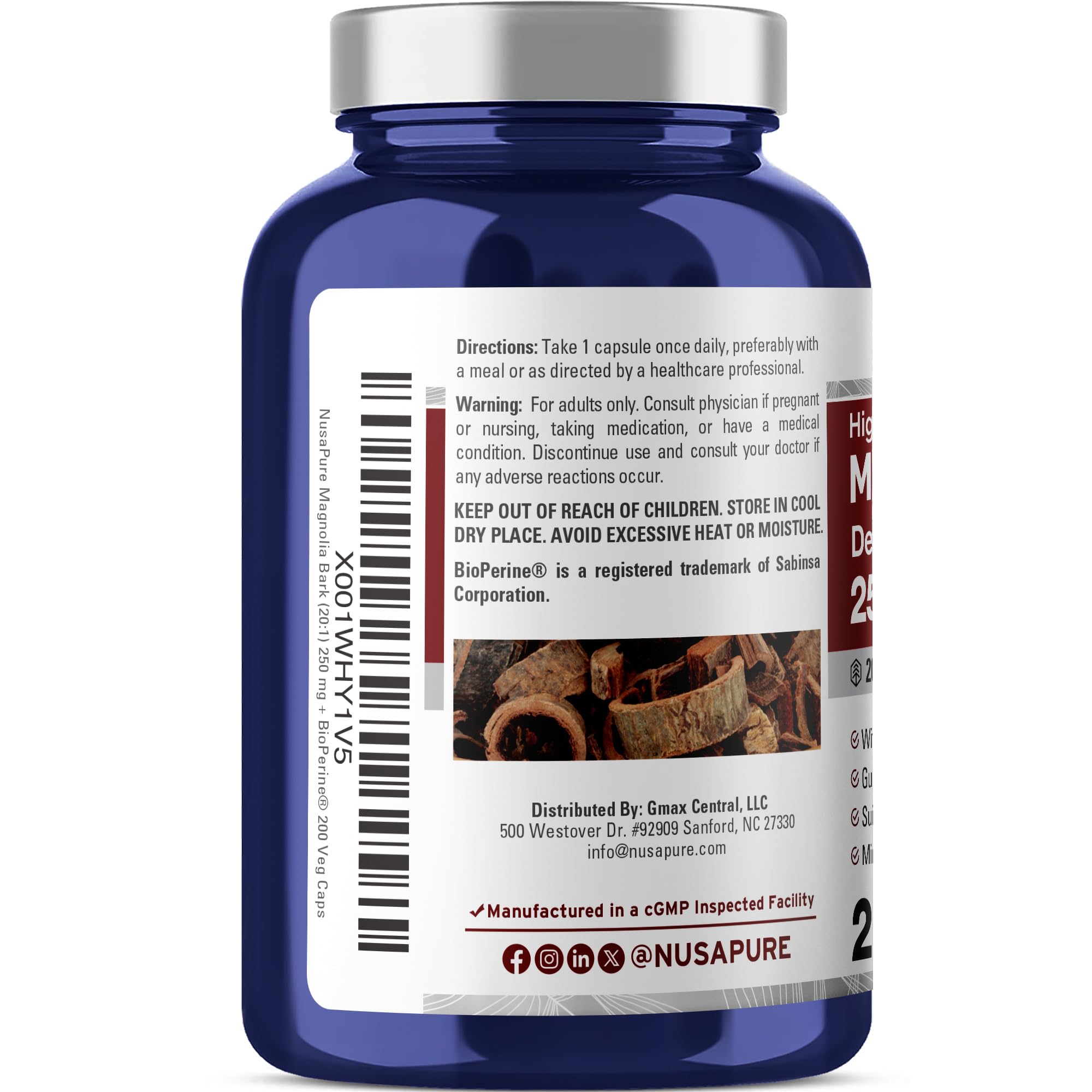 Extracto Magnolia Bark 20:1 de NusaPure para mayor potencia en cápsulas